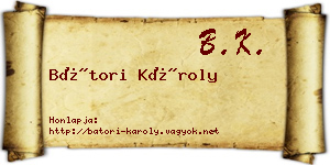 Bátori Károly névjegykártya