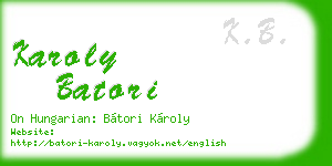 karoly batori business card
